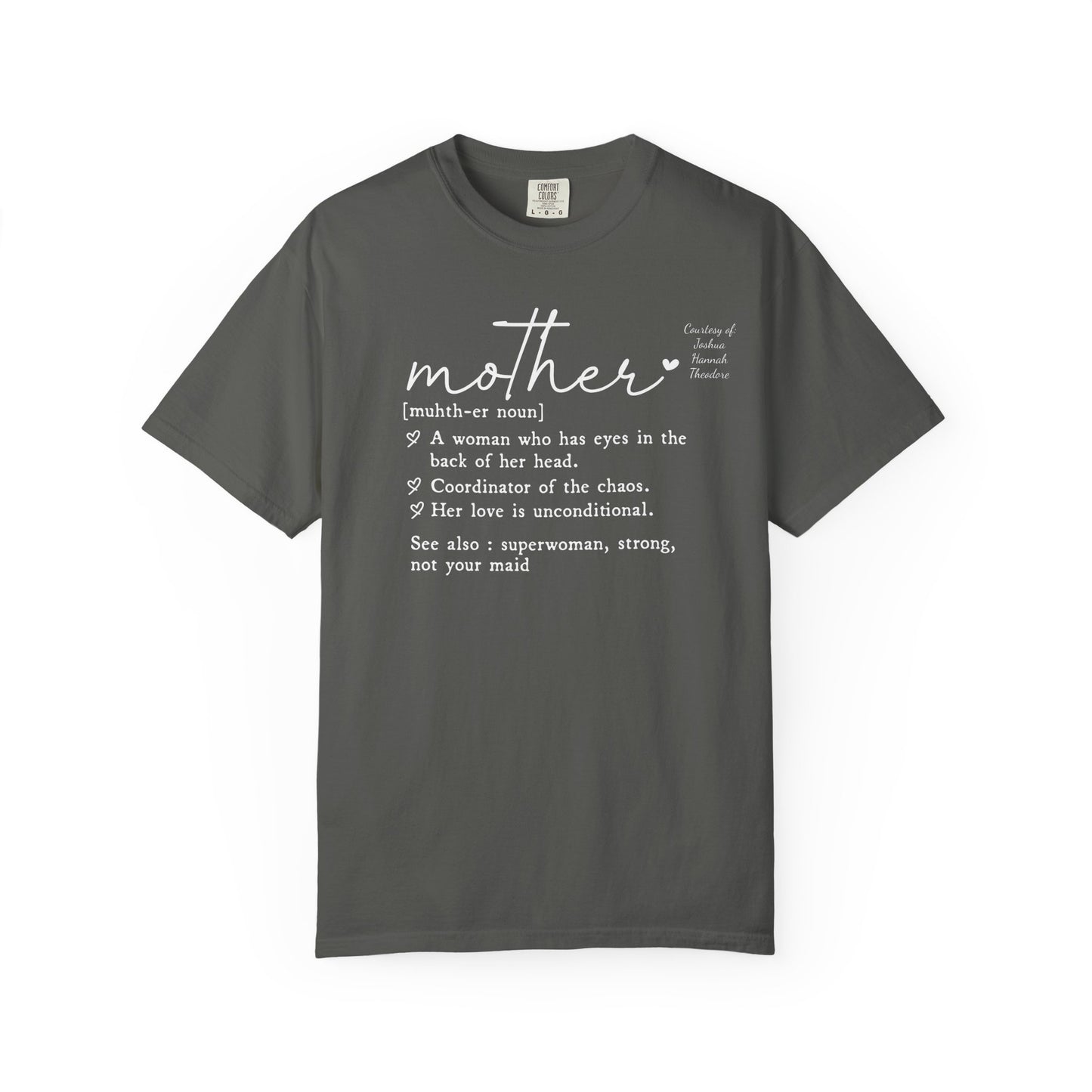 Mother Definition T-Shirt — Personalized Mom Script Graphic Tee