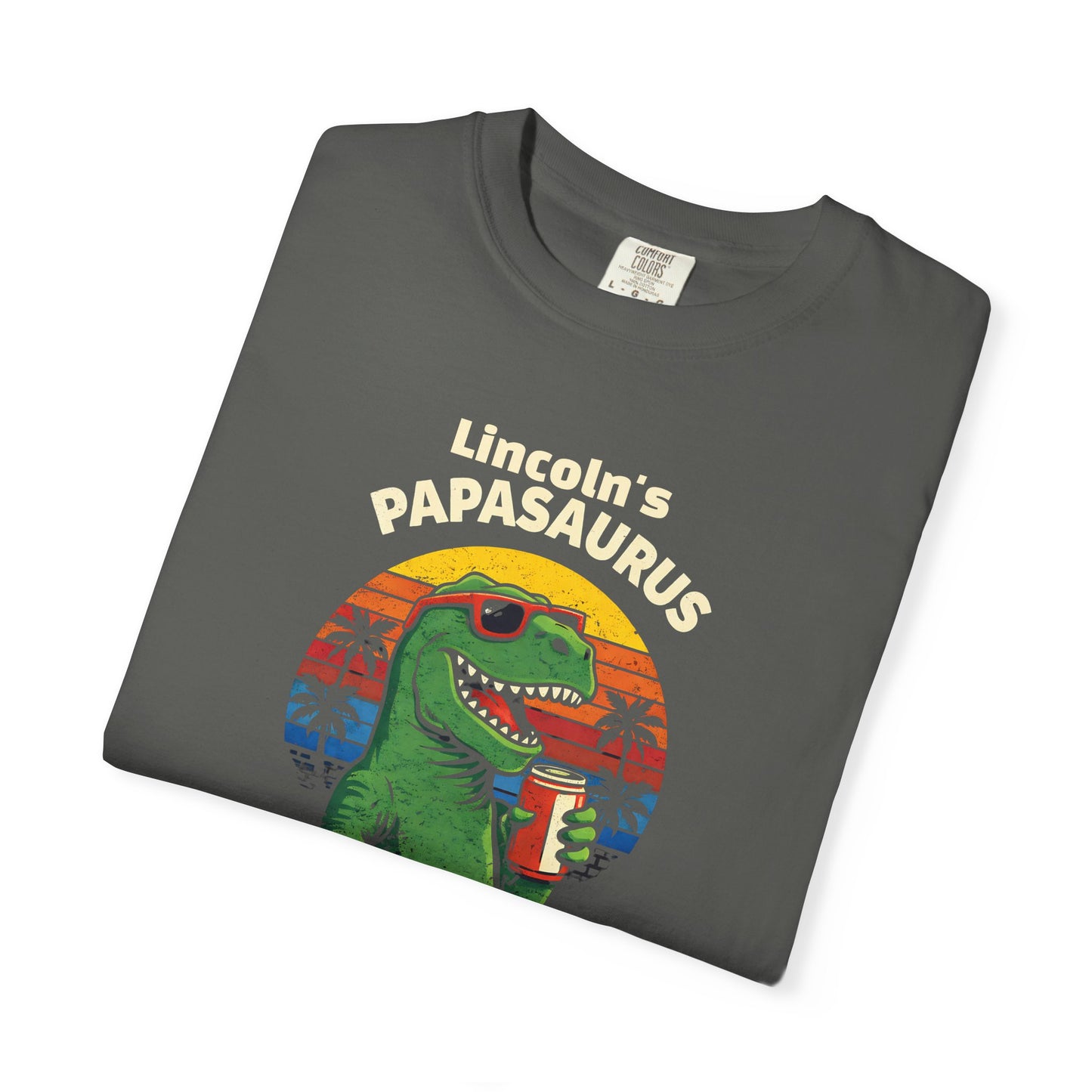 Papasaurus Custom Kid's Names— Fathers Day Tee