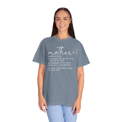 Mother Definition T-Shirt — Personalized Mom Script Graphic Tee