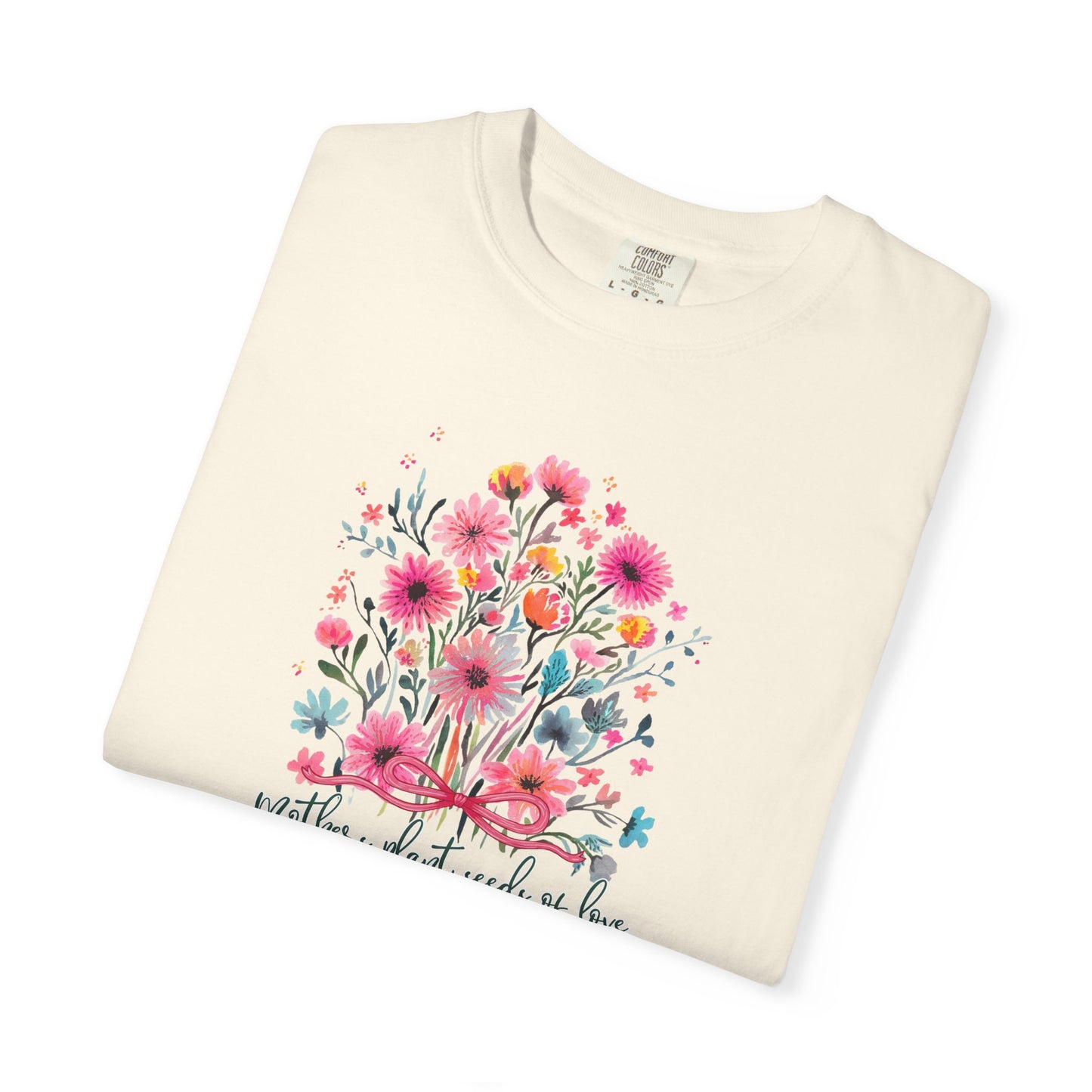 Seeds Of Love T-Shirt — Personalized Mom Script Graphic Tee