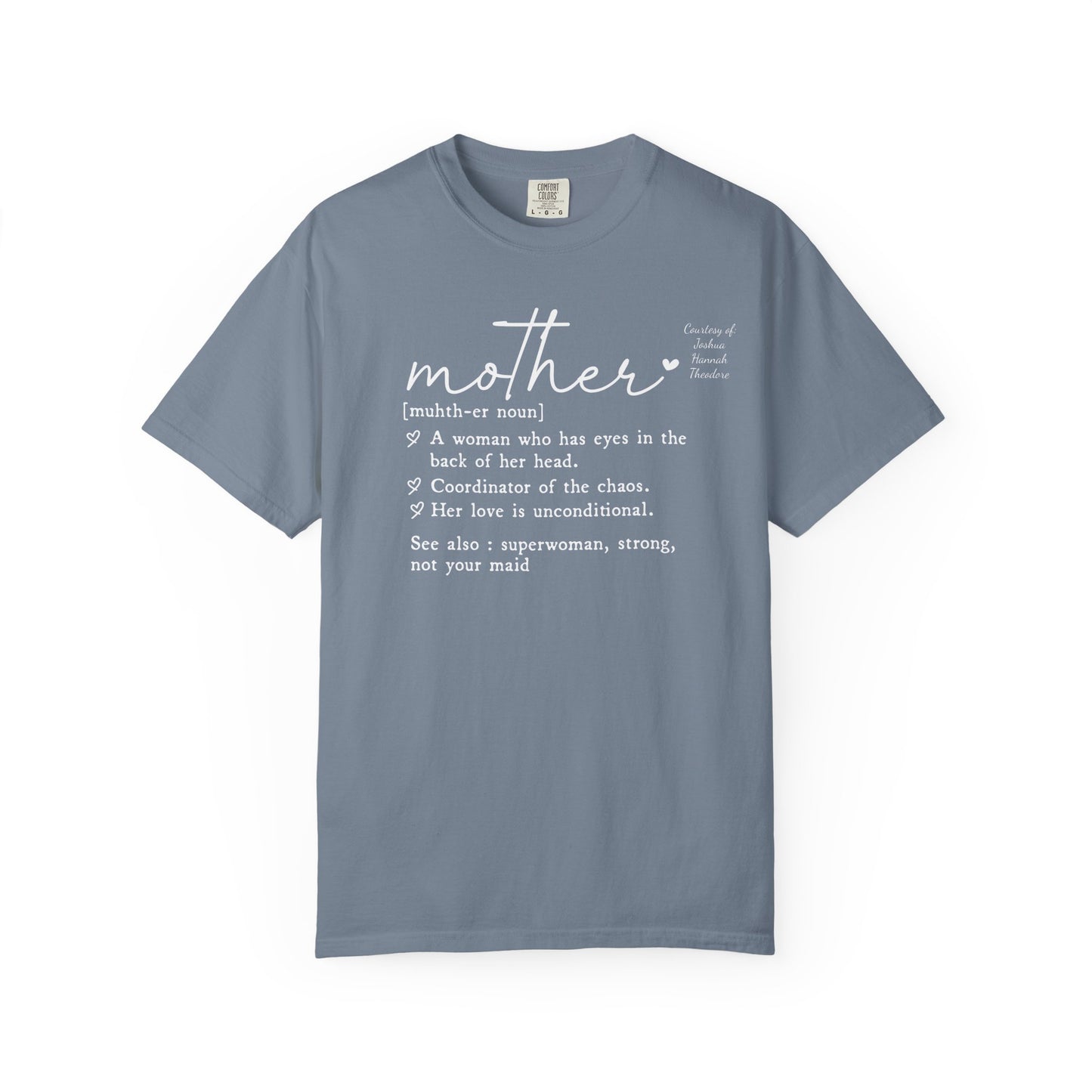 Mother Definition T-Shirt — Personalized Mom Script Graphic Tee