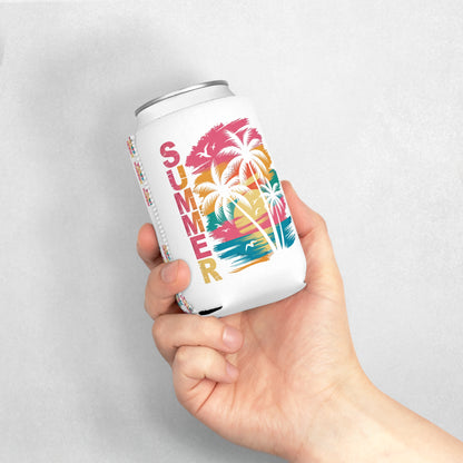 Summer Can Cooler Sleeve — Personalized Can Koozie for BBQs & Beach Days