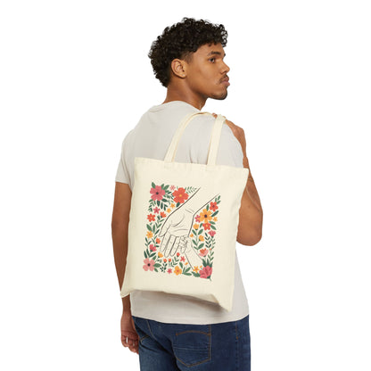 Mama Hand -Cotton Canvas Tote Bag