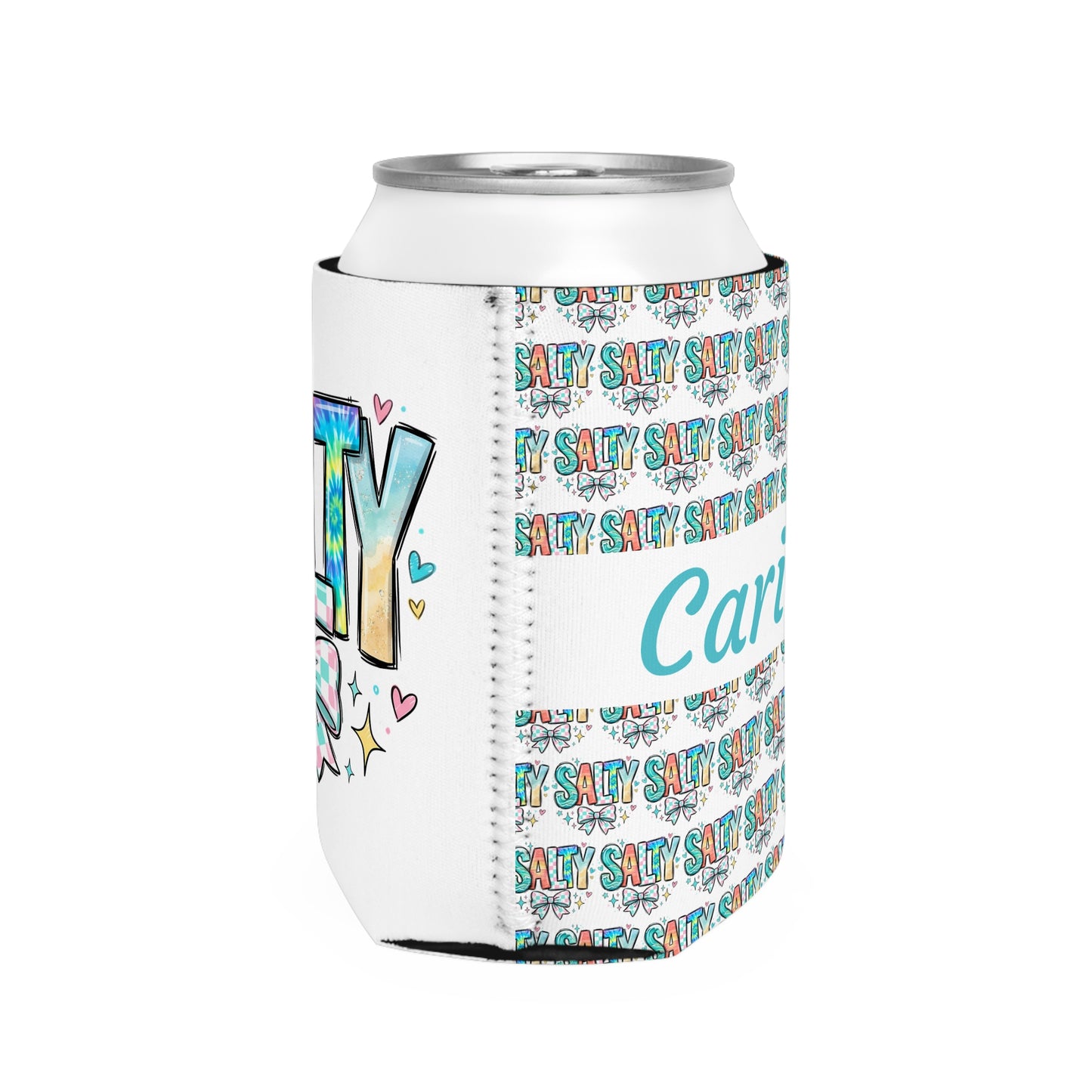 Salty Can Cooler Sleeve — Personalized Can Koozie for BBQs & Beach Days