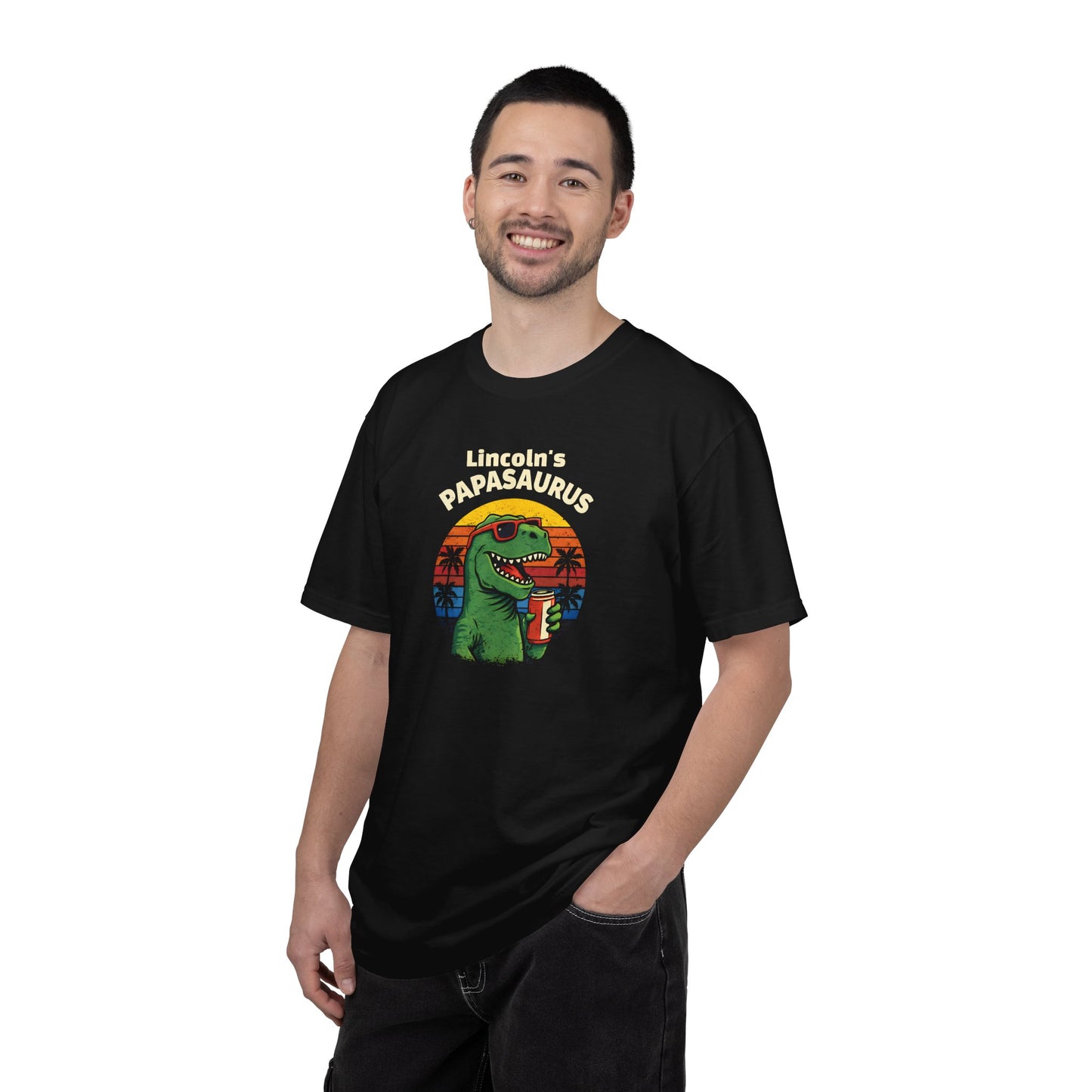Papasaurus Custom Kid's Names— Fathers Day Tee