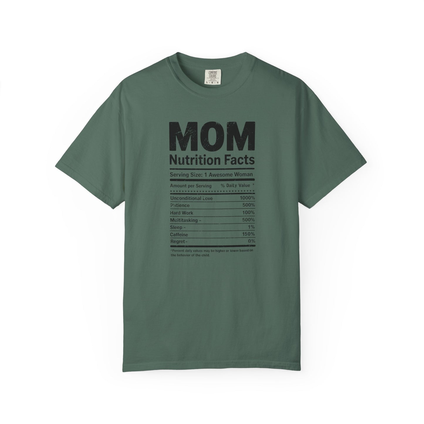 Mom Nutrition Facts T-Shirt — Mom Script Graphic Tee