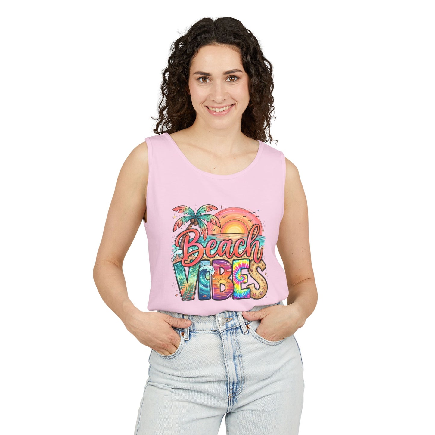 Beach Vibes — Breathable Garment-Dyed Summer Tank