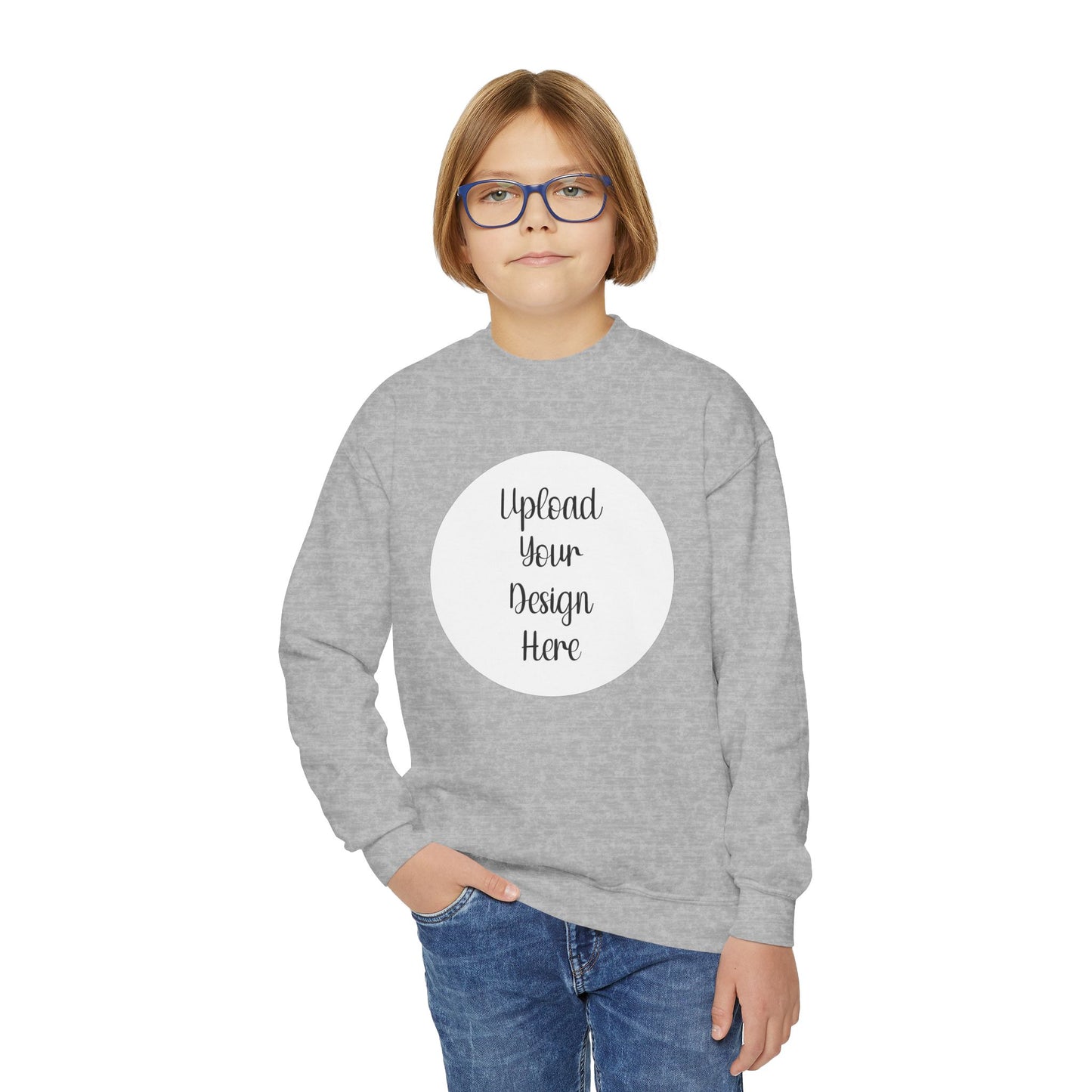 *Custom Youth Crewneck Sweatshirt — Various Colors - Upload Your Design