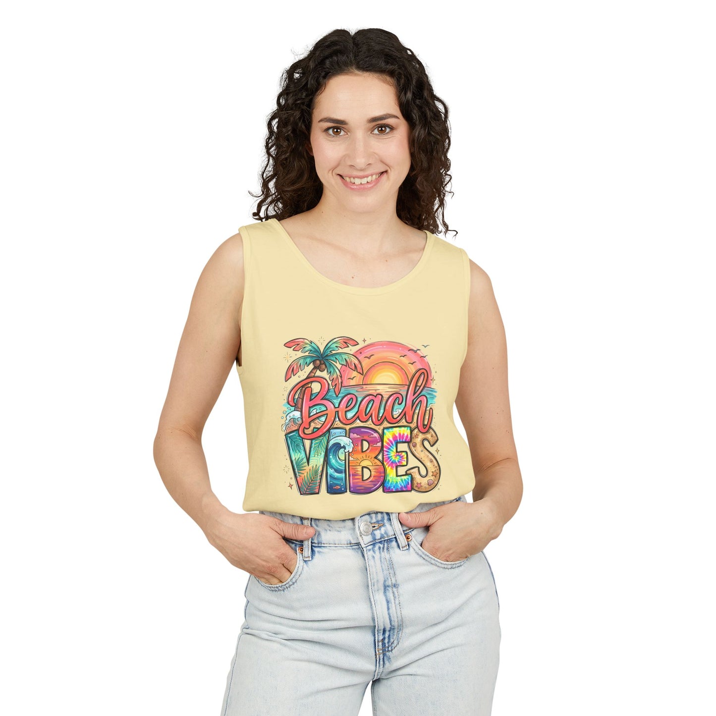 Beach Vibes — Breathable Garment-Dyed Summer Tank