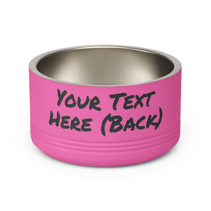 Custom Pet Bowl Black Text — Various Colors - 18oz Custom Dog & Cat Food Water Dish