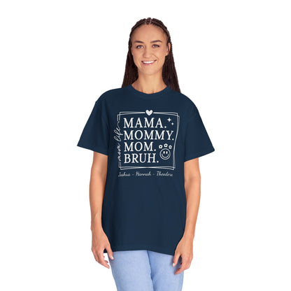 Mom Life Custom Name T-Shirt — Personalized Mom Script Graphic Tee