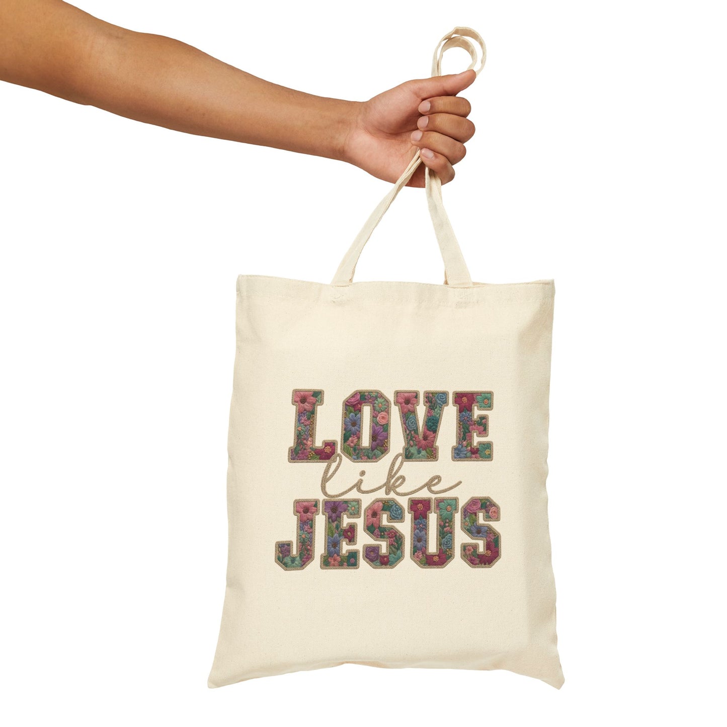 Love Like Jesus -Cotton Canvas Tote Bag