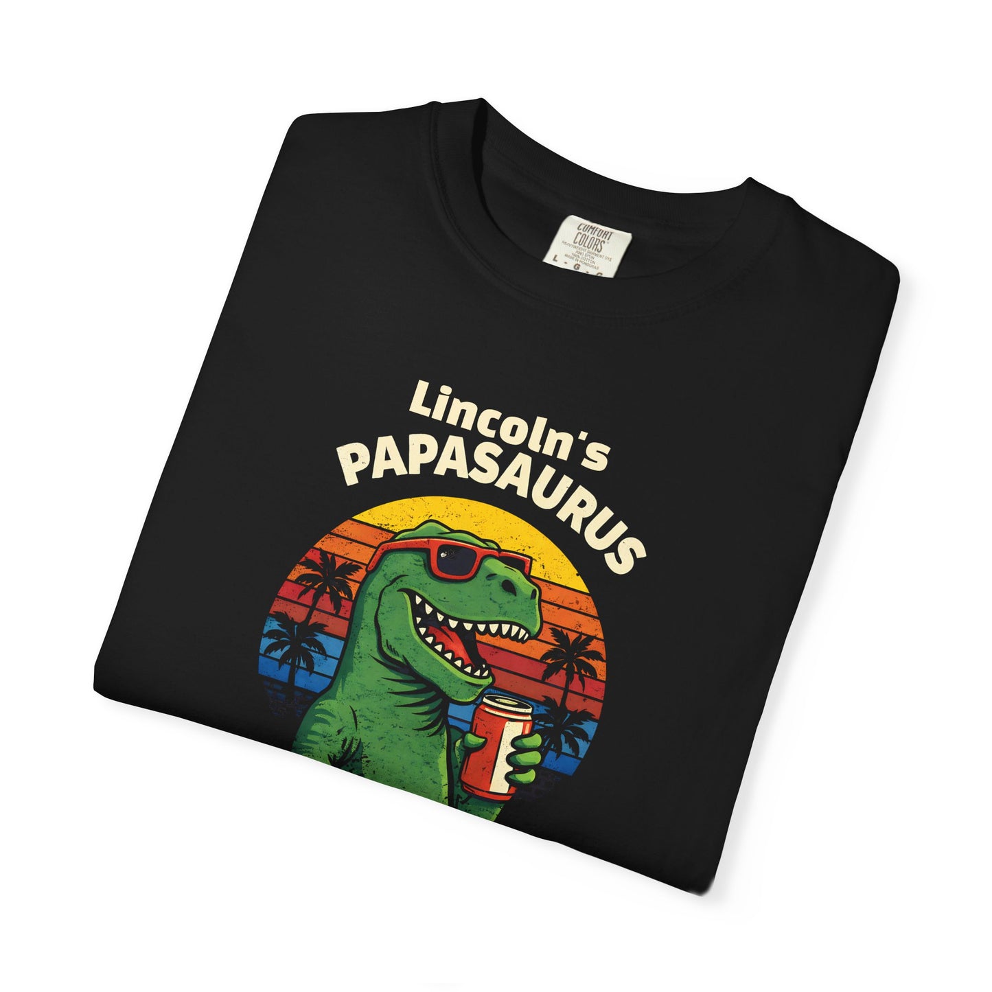 Papasaurus Custom Kid's Names— Fathers Day Tee