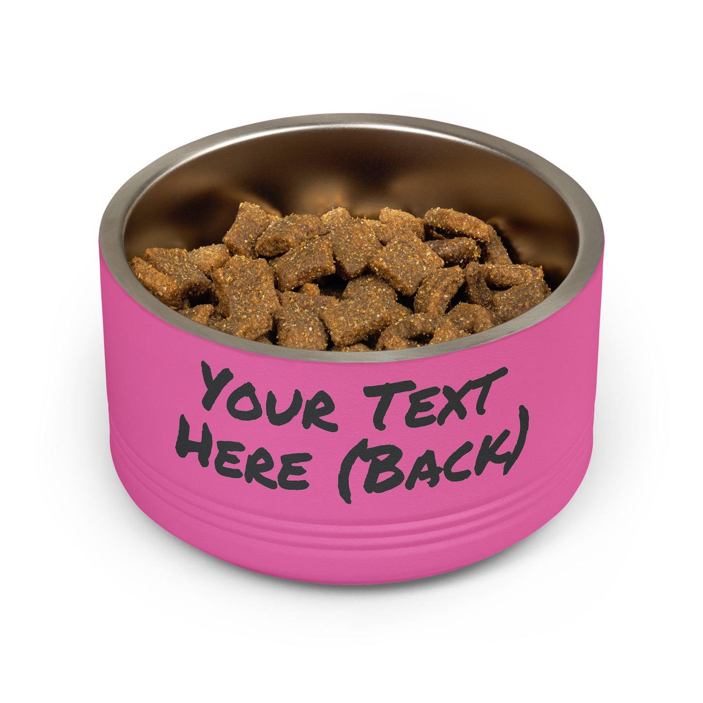 Custom Pet Bowl Black Text — Various Colors - 18oz Custom Dog & Cat Food Water Dish
