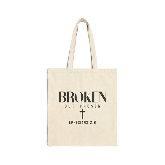 Broken But Chosen-Cotton Canvas Tote Bag