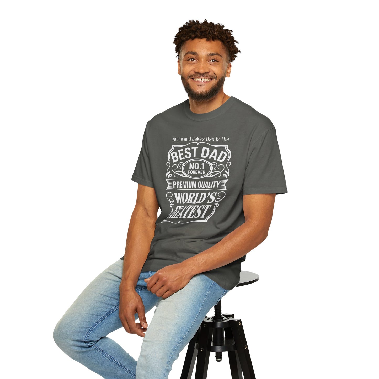 Premium Dad Custom Kid's Names— Fathers Day Tee