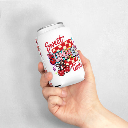 Sweet Summertime Can Cooler Sleeve — Personalized Can Koozie for BBQs & Beach Days