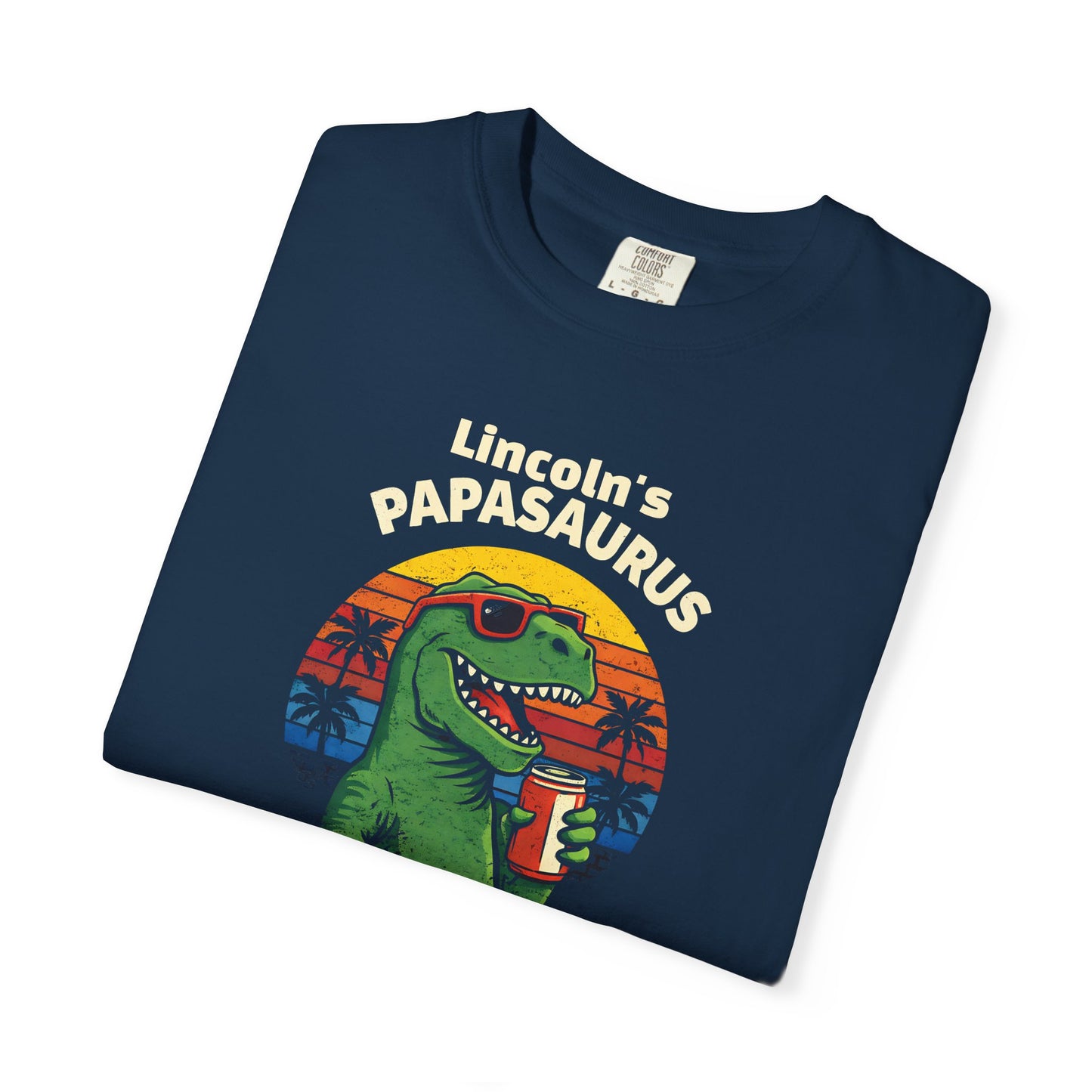 Papasaurus Custom Kid's Names— Fathers Day Tee