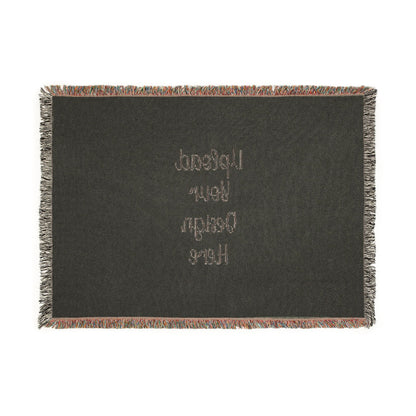 Custom Photo Woven Blanket — Personalized Fringe Throw Blanket with Text
