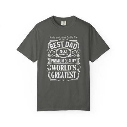 Premium Dad Custom Kid's Names— Fathers Day Tee