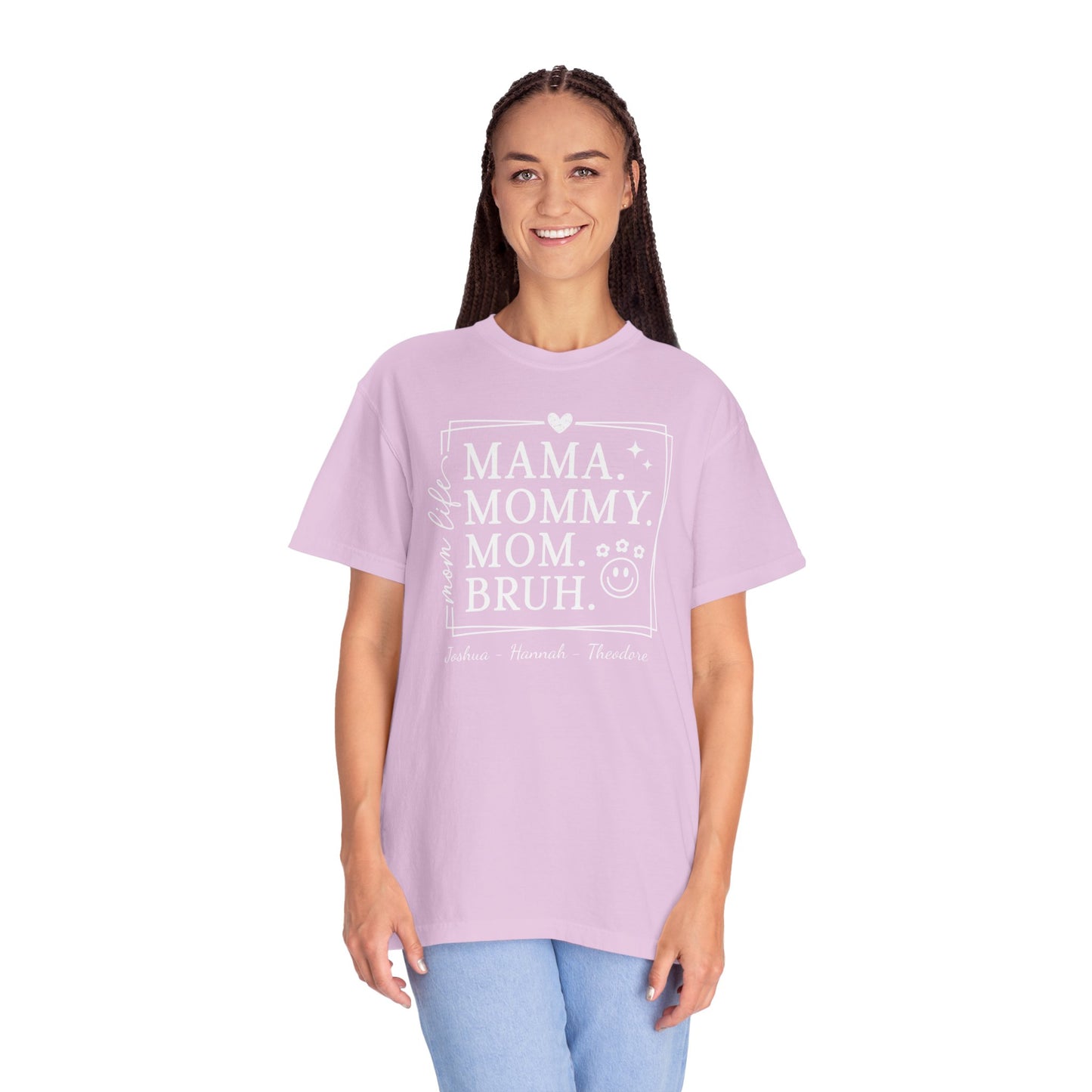 Mom Life Custom Name T-Shirt — Personalized Mom Script Graphic Tee