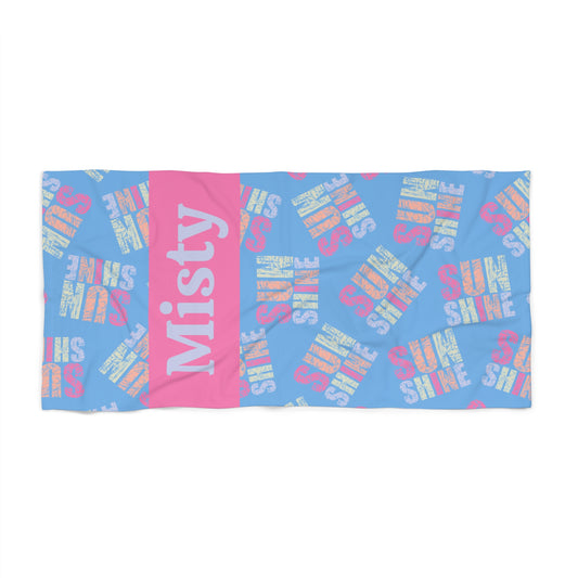 Sunshine — Personalized Name Beach Towel