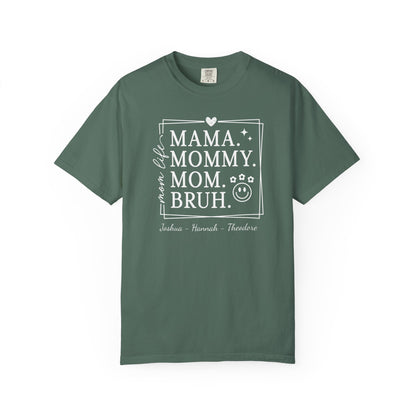 Mom Life Custom Name T-Shirt — Personalized Mom Script Graphic Tee