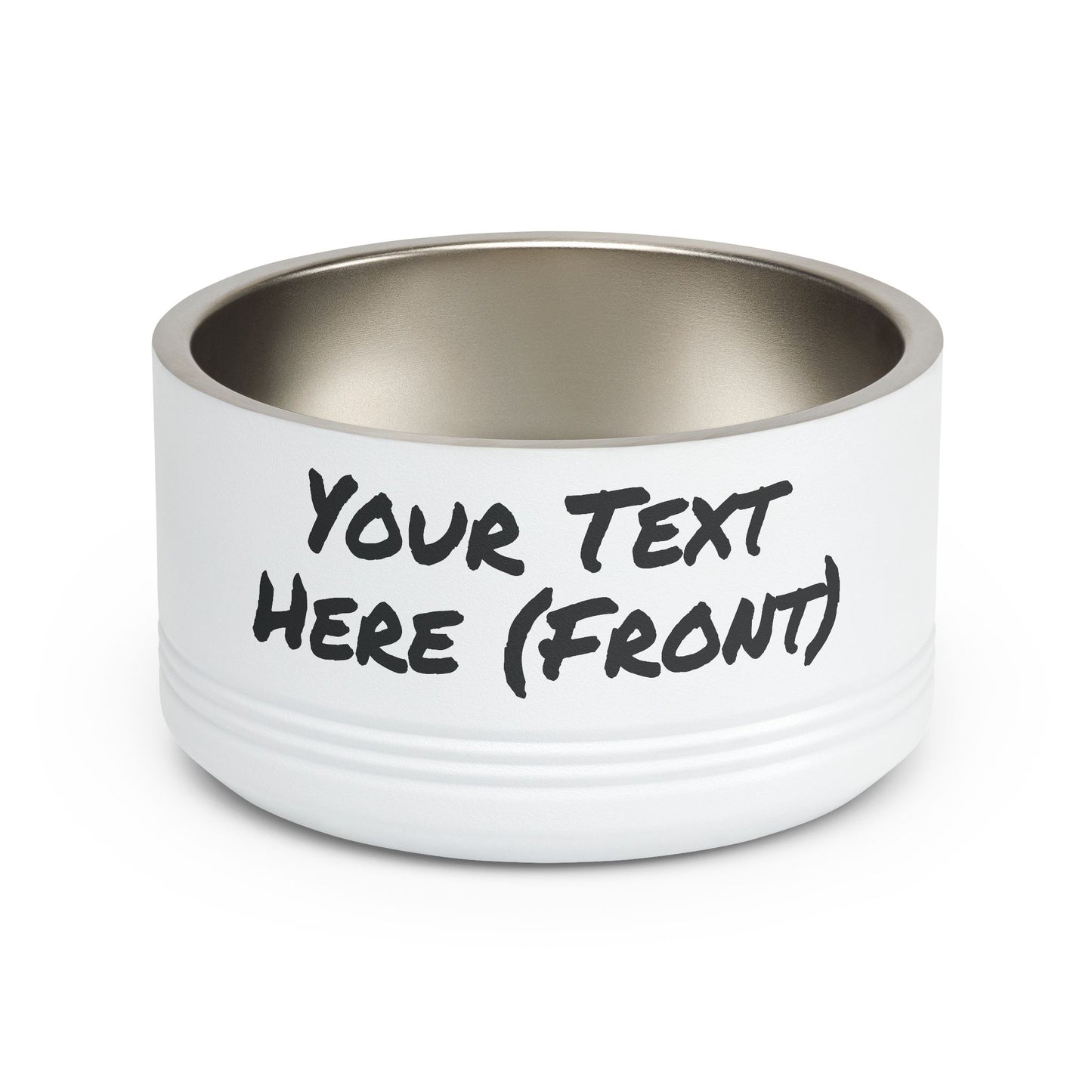 Custom Pet Bowl Black Text — Various Colors - 18oz Custom Dog & Cat Food Water Dish