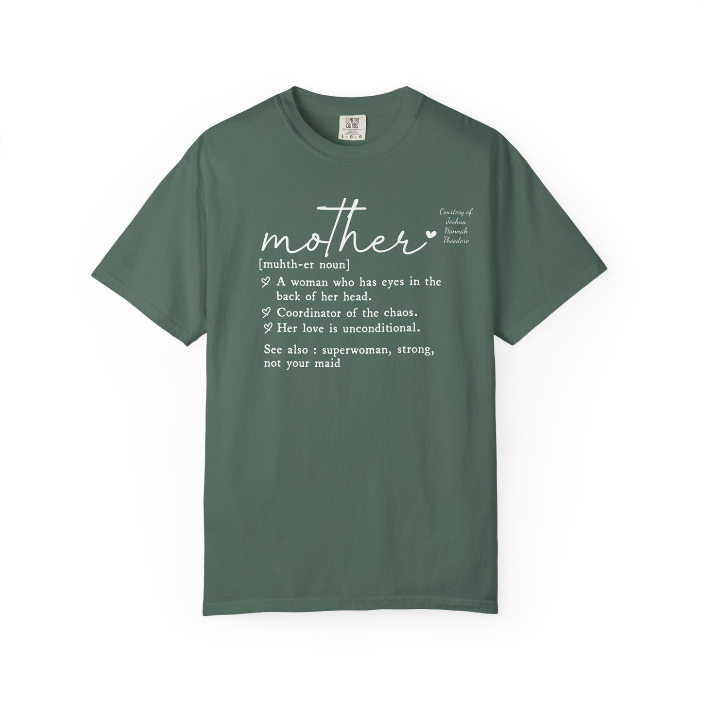 Mother Definition T-Shirt — Personalized Mom Script Graphic Tee