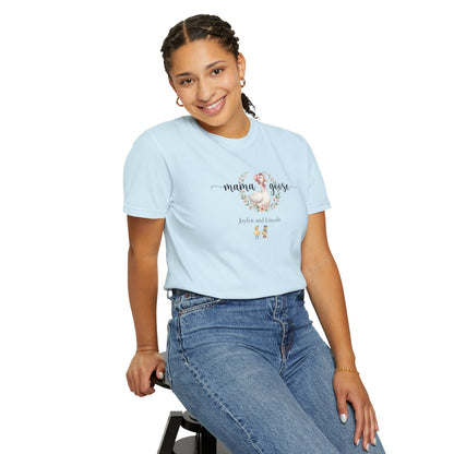 Mama Goose Custom Name T-Shirt — Personalized Mom Script Graphic Tee