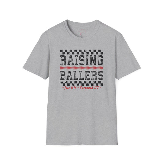 Raising Ballers T-Shirt — Personalized Name & Number Tee
