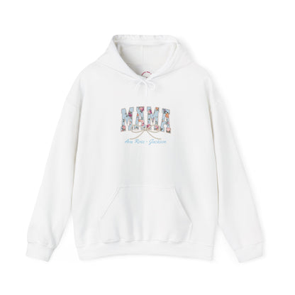 Mama Pearls Custom Kids Name Mama Hoodie — Personalized Mom Hoodie