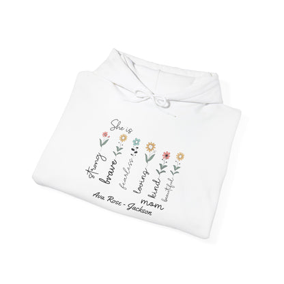 She Is Custom Kids Name Mama Hoodie — Personalized Mom Hoodie