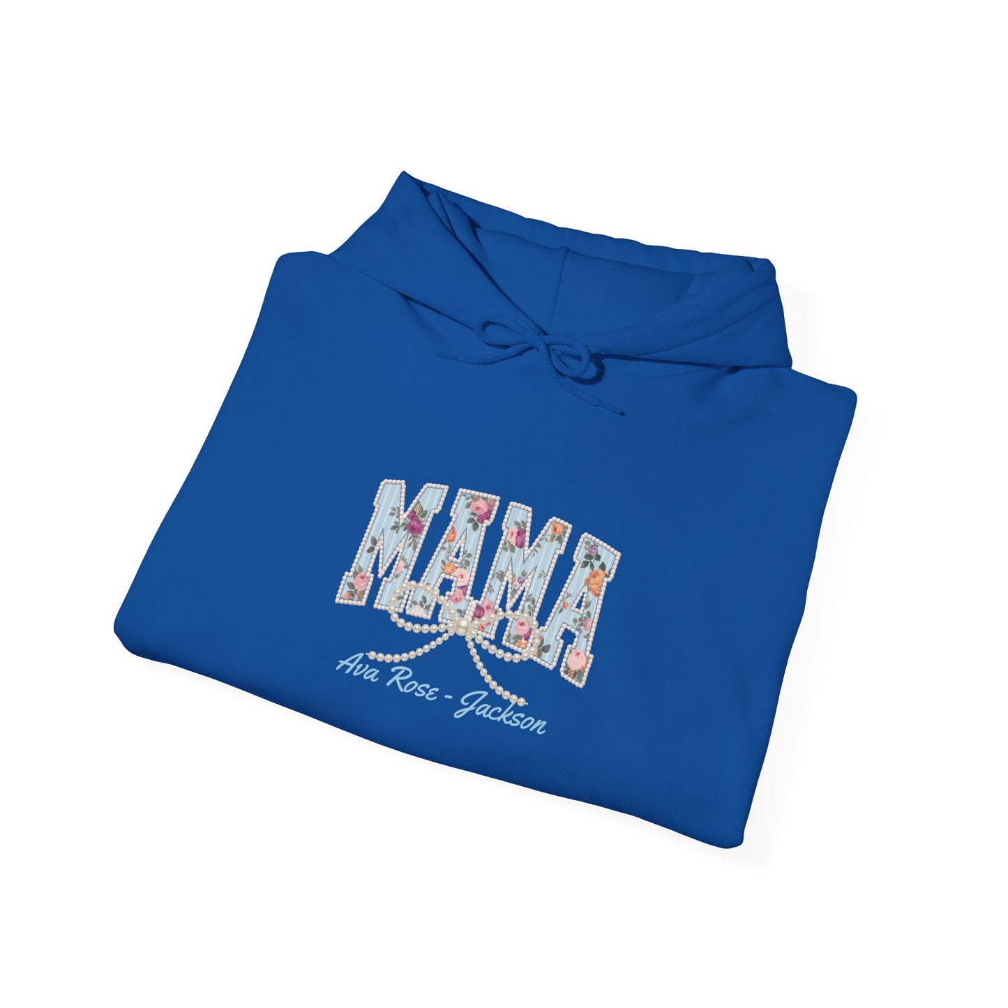 Mama Pearls Custom Kids Name Mama Hoodie — Personalized Mom Hoodie