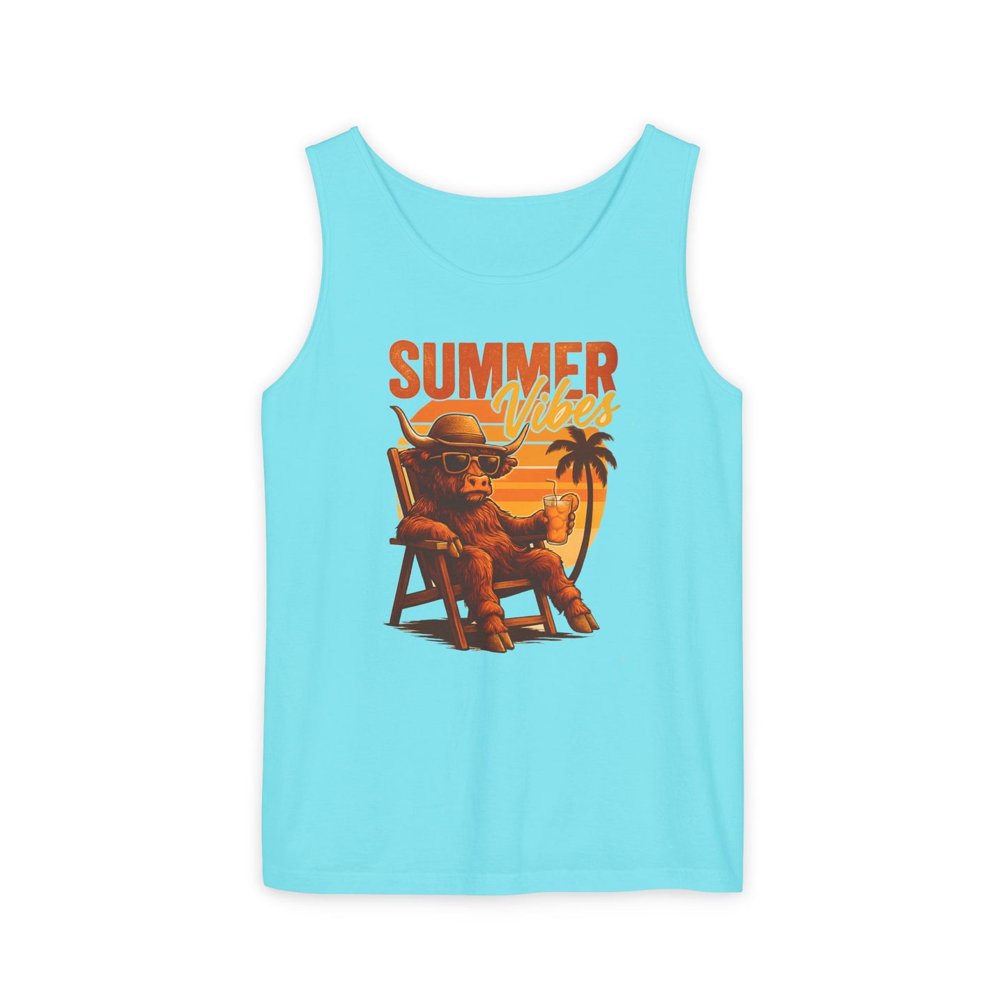 Highland Cow — Breathable Garment-Dyed Summer Tank