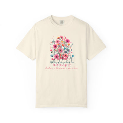 Seeds Of Love T-Shirt — Personalized Mom Script Graphic Tee