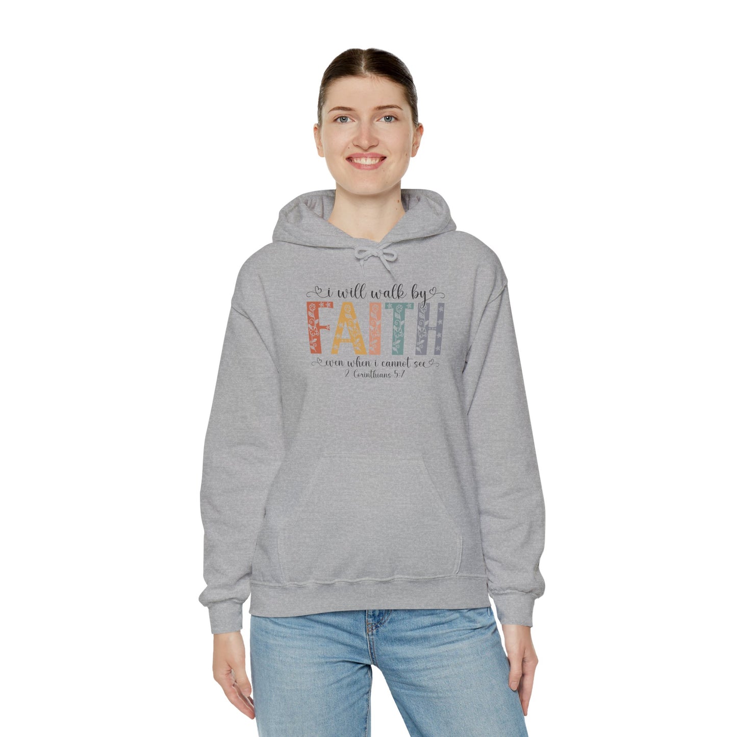 Walk By Faith — Inspirational Faith Graphic Hoodie