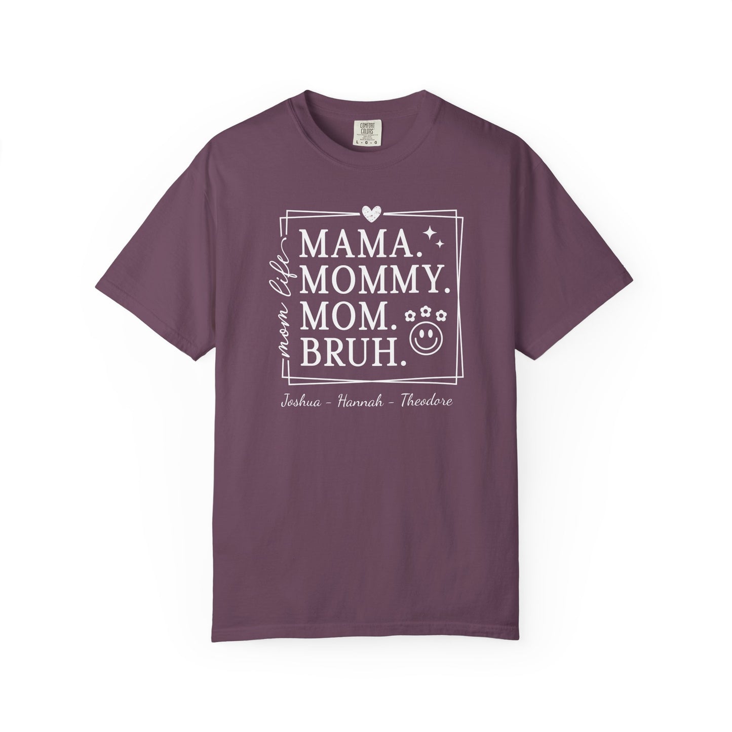 Mom Life Custom Name T-Shirt — Personalized Mom Script Graphic Tee