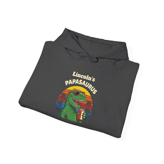 Papasaurus Custom Kid's Names Hoodie - Personalized Gift
