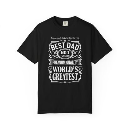 Premium Dad Custom Kid's Names— Fathers Day Tee