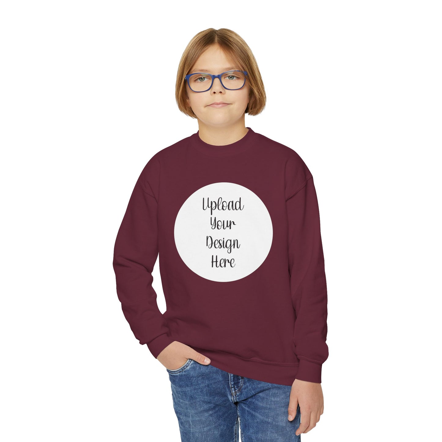 *Custom Youth Crewneck Sweatshirt — Various Colors - Upload Your Design