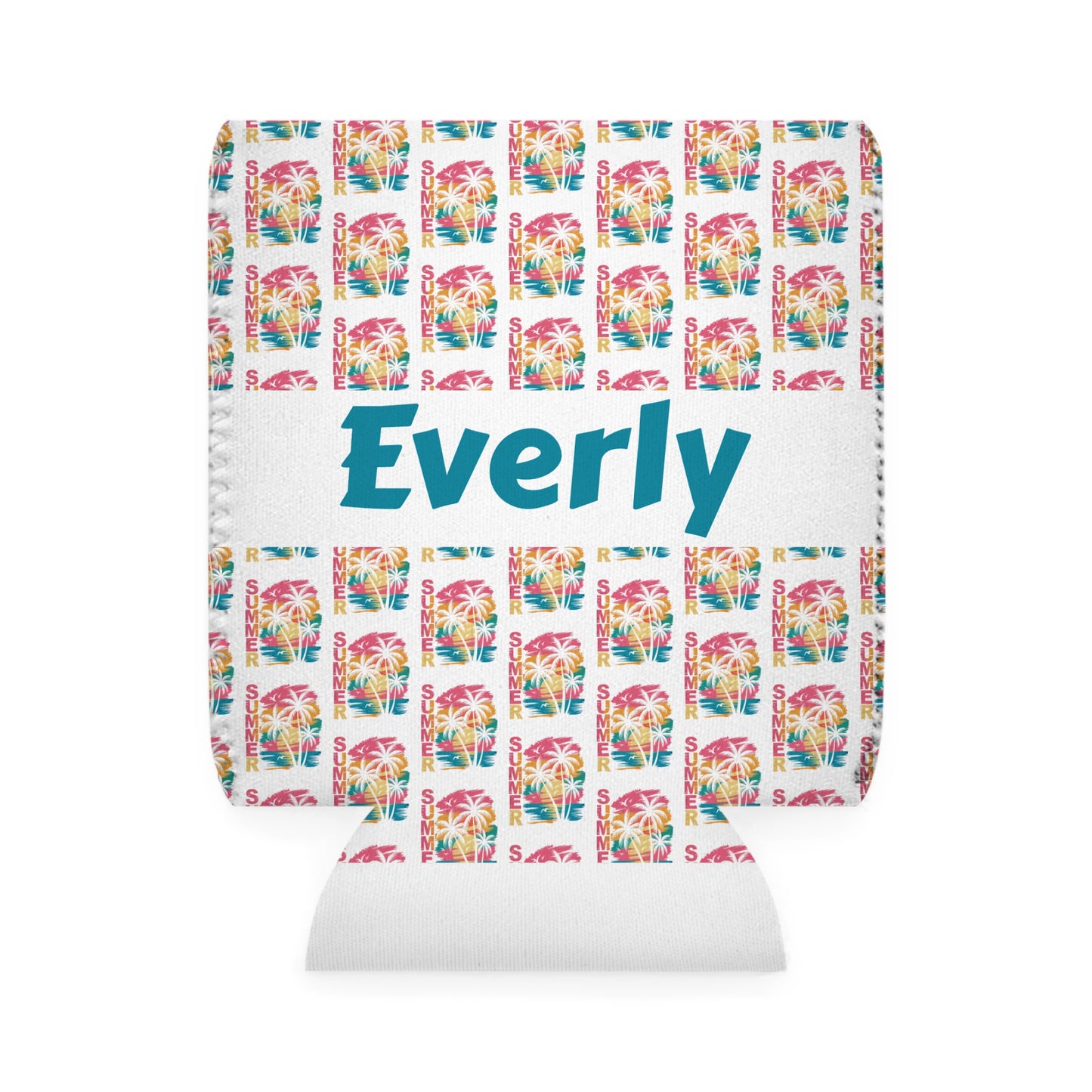Summer Can Cooler Sleeve — Personalized Can Koozie for BBQs & Beach Days