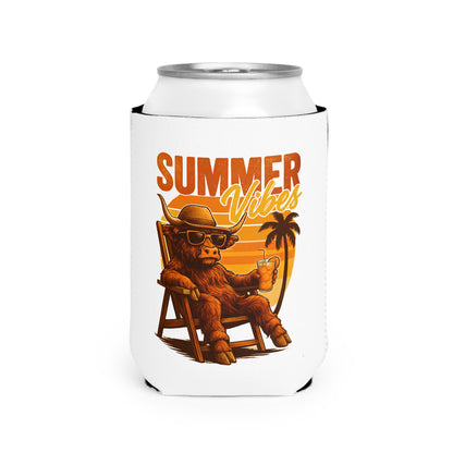 Highland Cow Can Cooler Sleeve — Personalized Can Koozie for BBQs & Beach Days