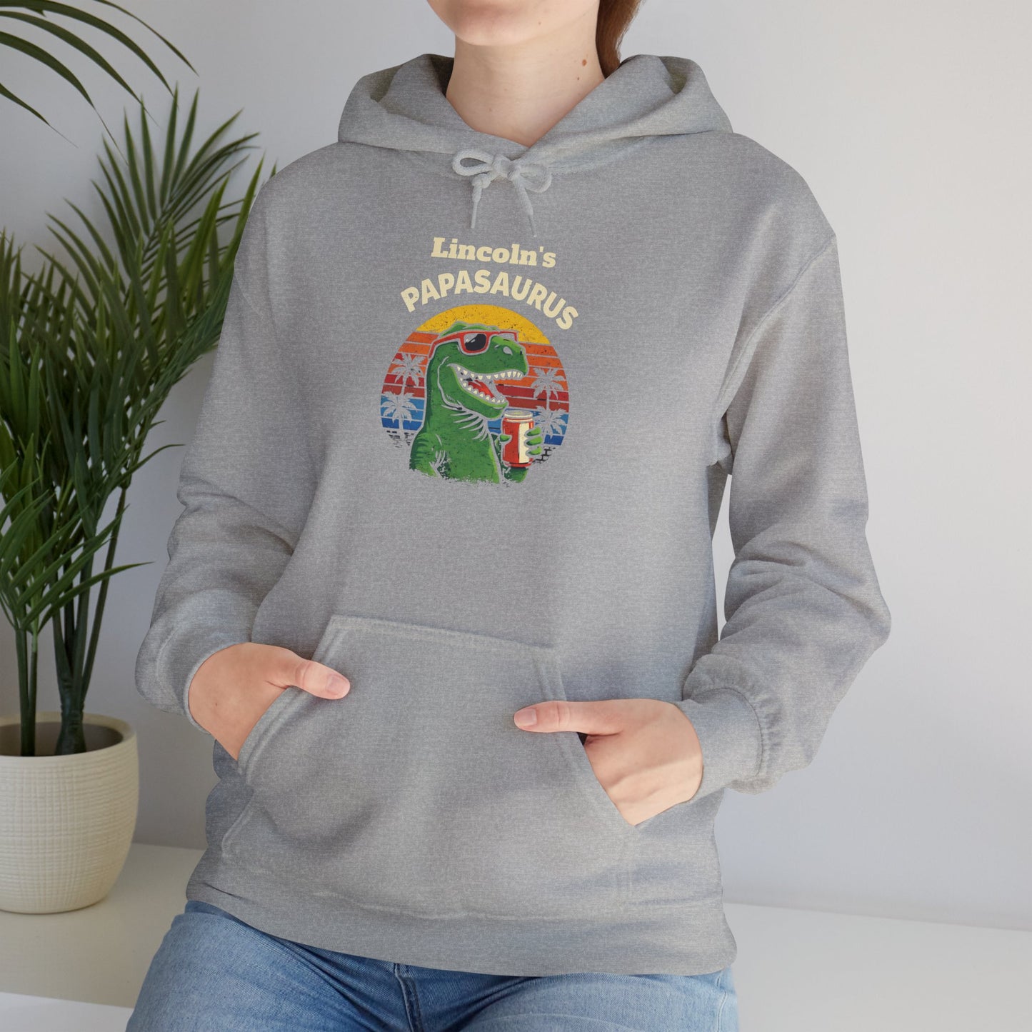 Papasaurus Custom Kid's Names Hoodie - Personalized Gift