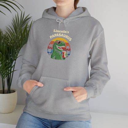 Papasaurus Custom Kid's Names Hoodie - Personalized Gift