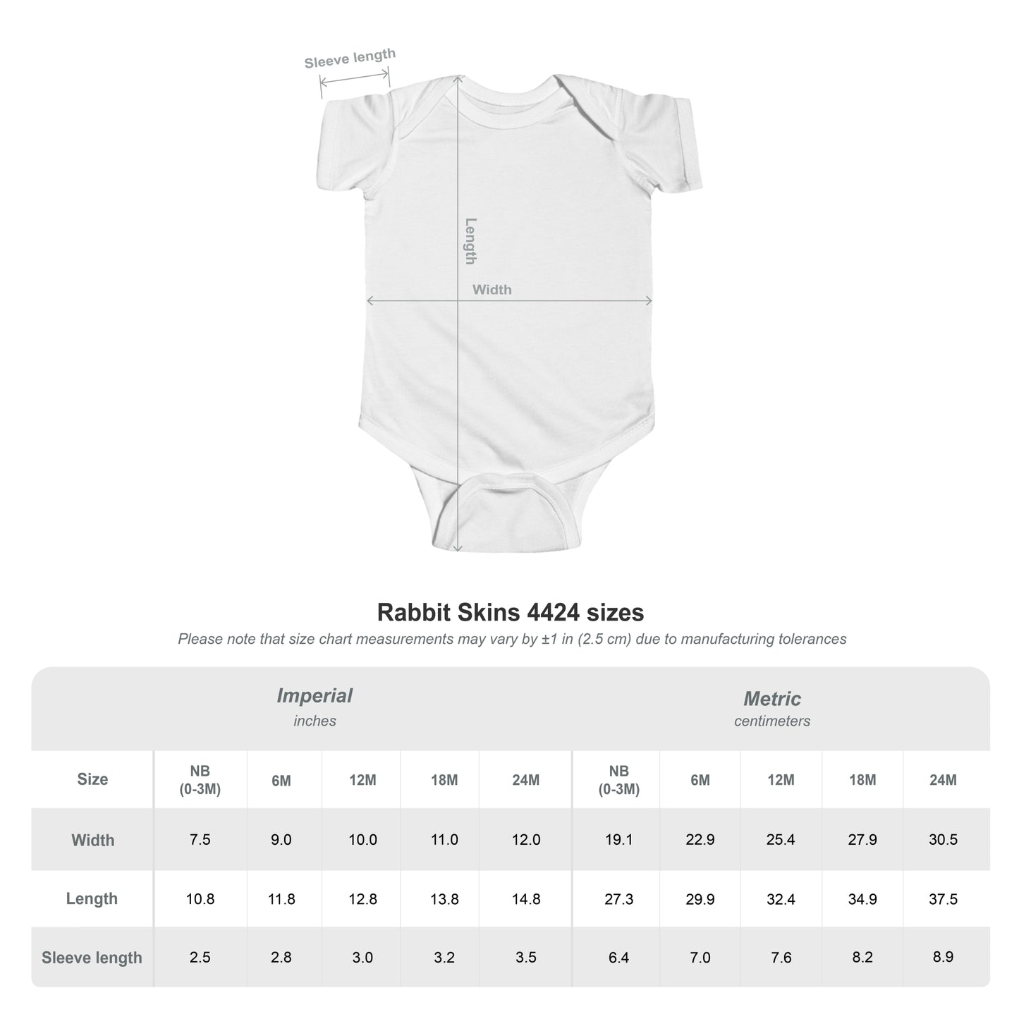 *Custom Baby Bodysuit - Rabbit Skins Various Colors - Upload Your Design