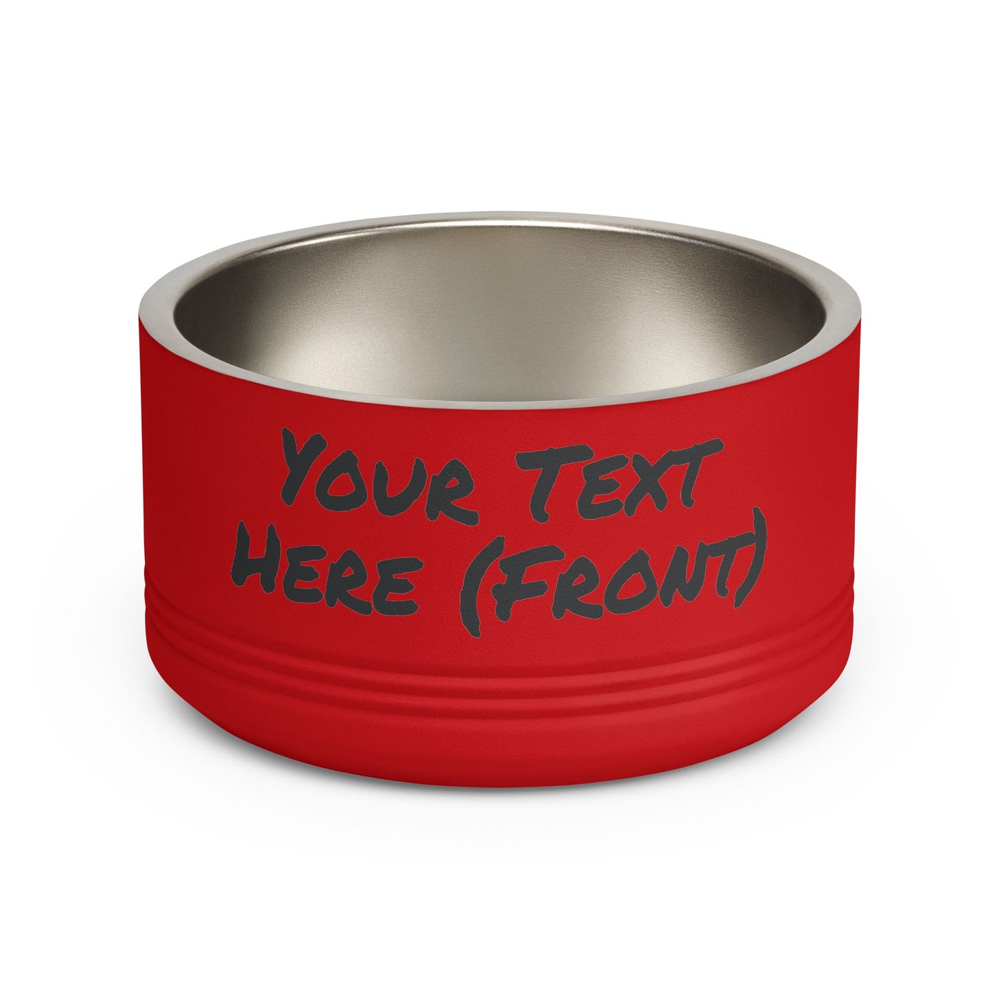 Custom Pet Bowl Black Text — Various Colors - 18oz Custom Dog & Cat Food Water Dish