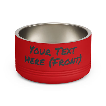 Custom Pet Bowl Black Text — Various Colors - 18oz Custom Dog & Cat Food Water Dish