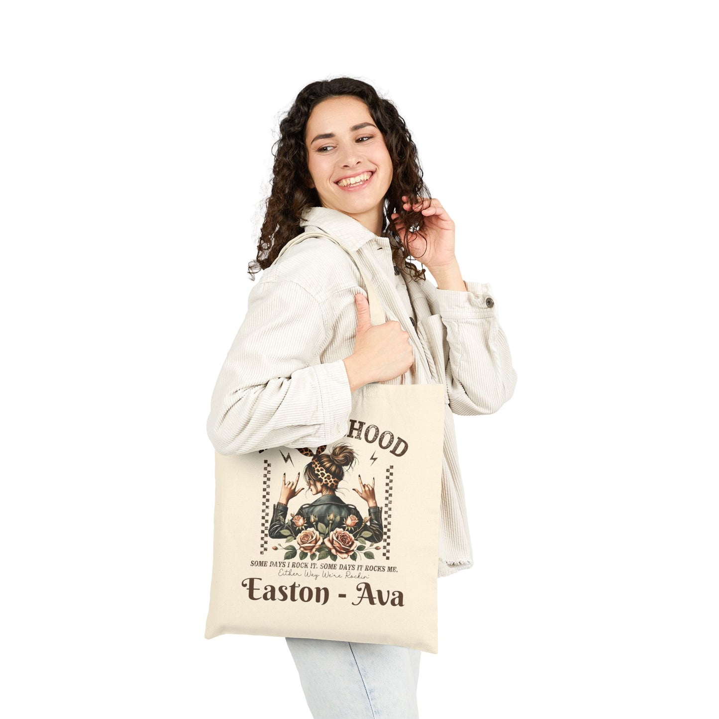 Rockin Motherhood Custom Names — Personalized Mom Tote