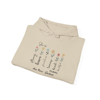 She Is Custom Kids Name Mama Hoodie — Personalized Mom Hoodie